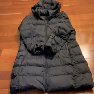 ultra light down coat black
